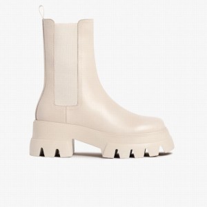 Buty Chelsea Thursday Boots Reign Damskie Kremowe | UFW3846AV