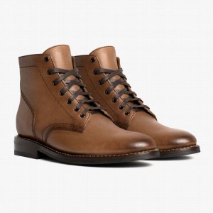 Kozaki Sznurowane Thursday Boots President Męskie Brązowe | UTE8066QV