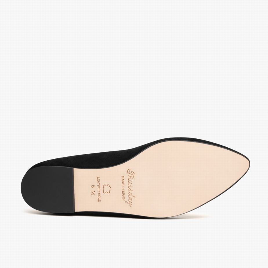 Baleriny Thursday Boots Viva Damskie Czarne | KXX648IG