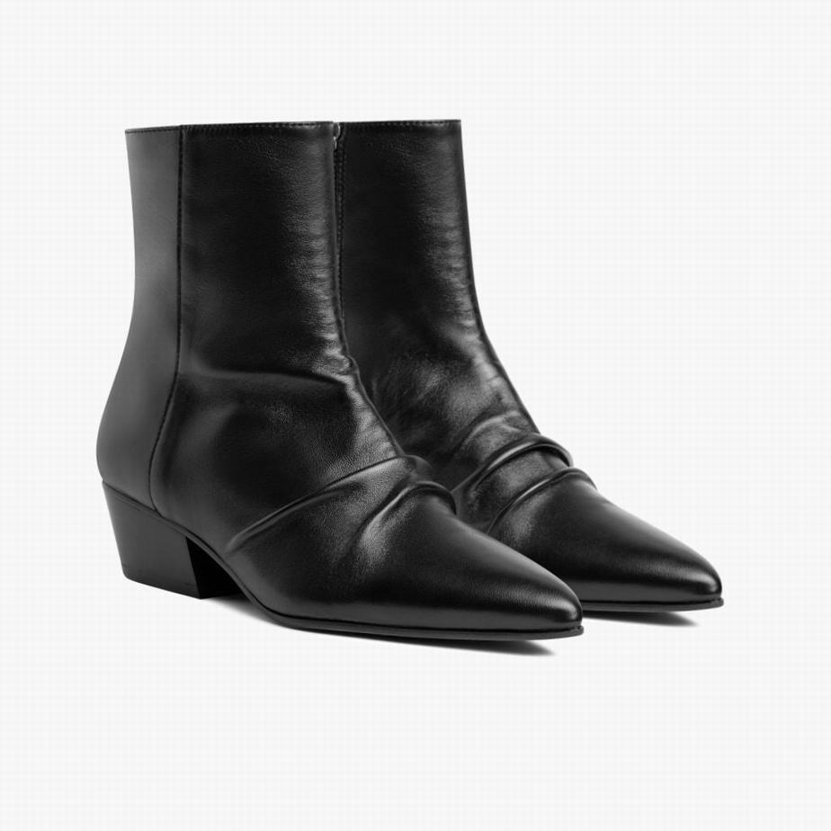 Botki Thursday Boots Bijou Damskie Czarne | EXX9971WE
