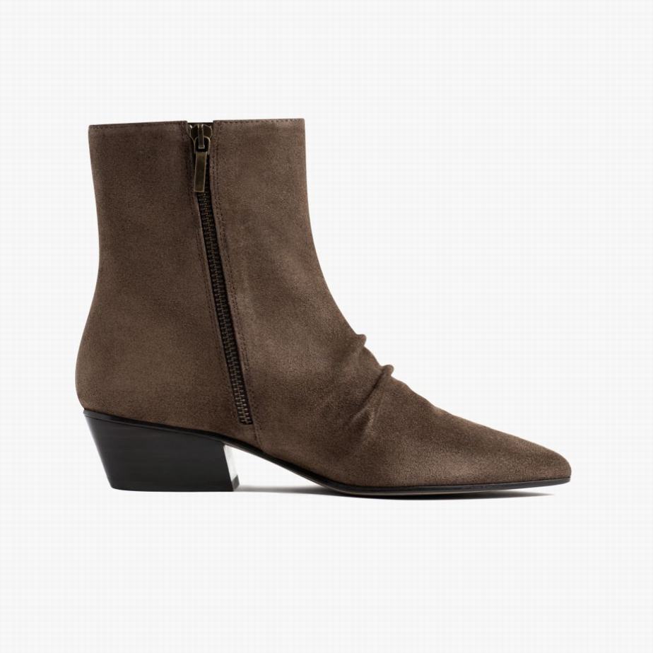 Botki Thursday Boots Bijou Damskie Kawa | GZQ5264WQ