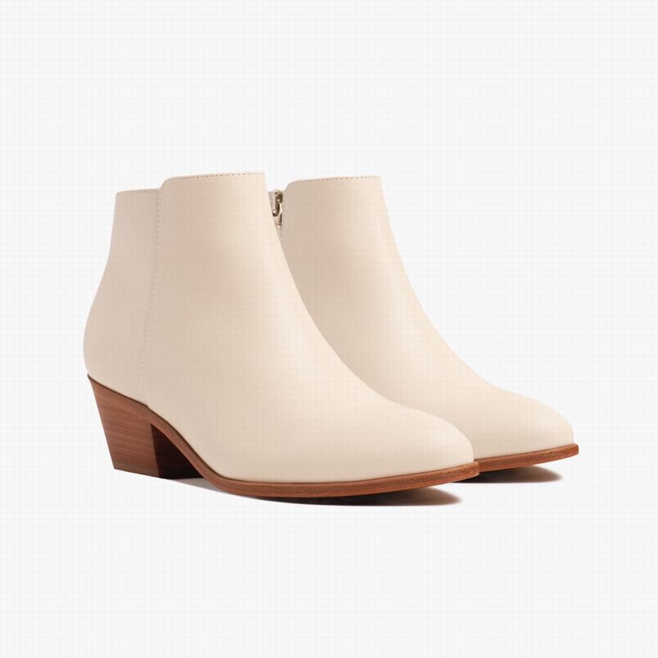 Botki Thursday Boots Downtown Damskie Beżowe | PRY4917DF