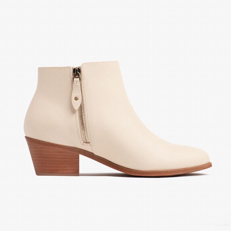 Botki Thursday Boots Downtown Damskie Beżowe | PRY4917DF