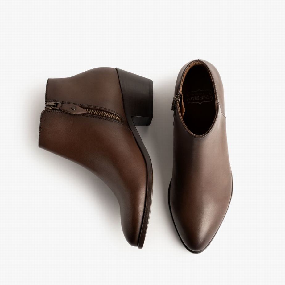 Botki Thursday Boots Downtown Damskie Kawa | RWS8223JW