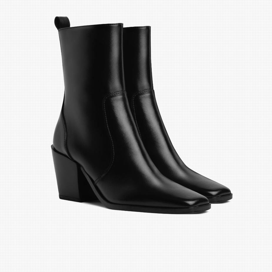 Botki Thursday Boots Soho Zip Damskie Czarne | KYY8195NN