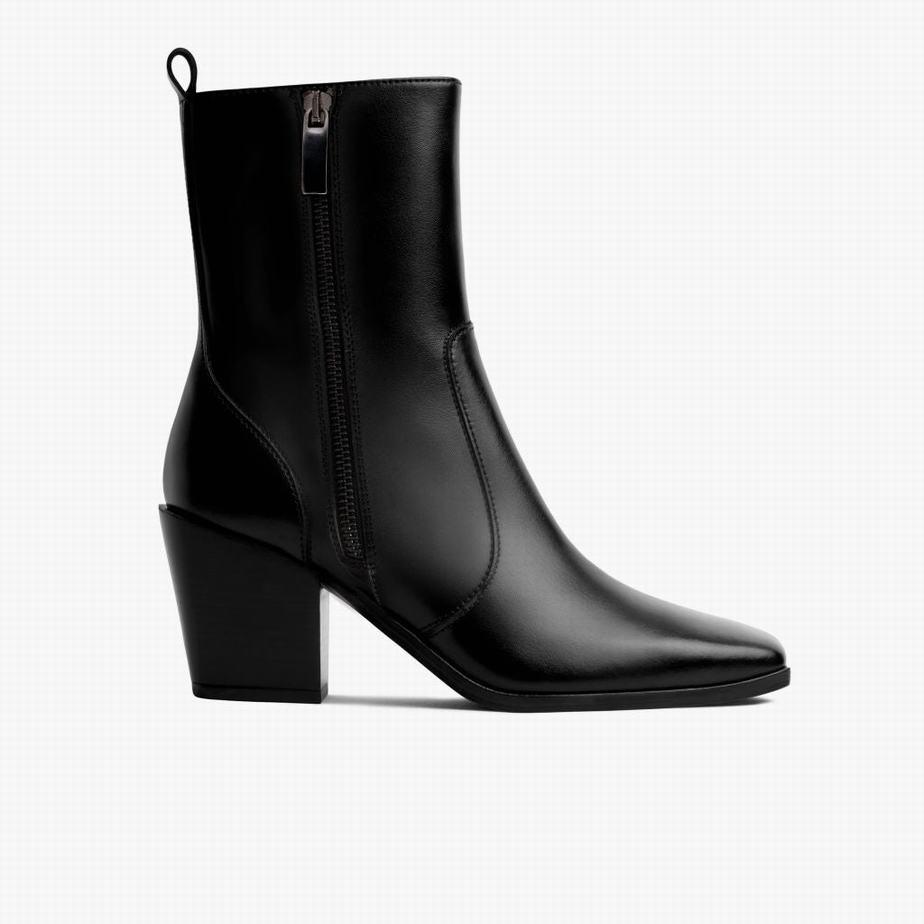 Botki Thursday Boots Soho Zip Damskie Czarne | KYY8195NN