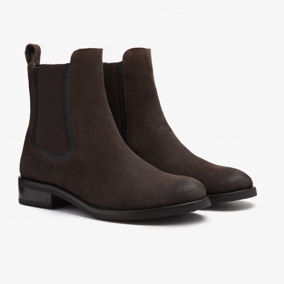 Buty Chelsea Thursday Boots Duchess Damskie Ciemny Brązowe | JPZ3563EE