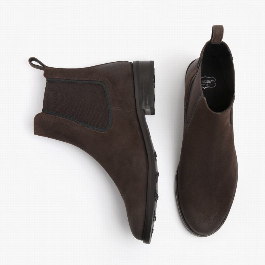 Buty Chelsea Thursday Boots Duchess Damskie Ciemny Brązowe | JPZ3563EE