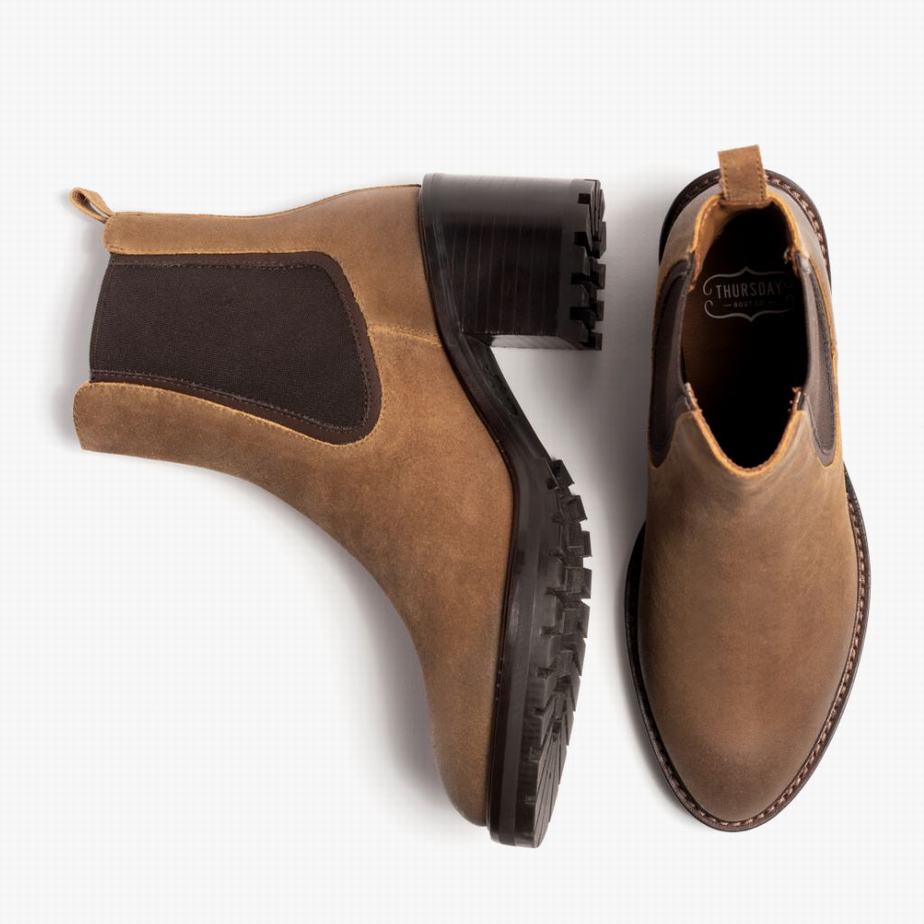 Buty Chelsea Thursday Boots Knockout Damskie Safari | GFM7971XQ