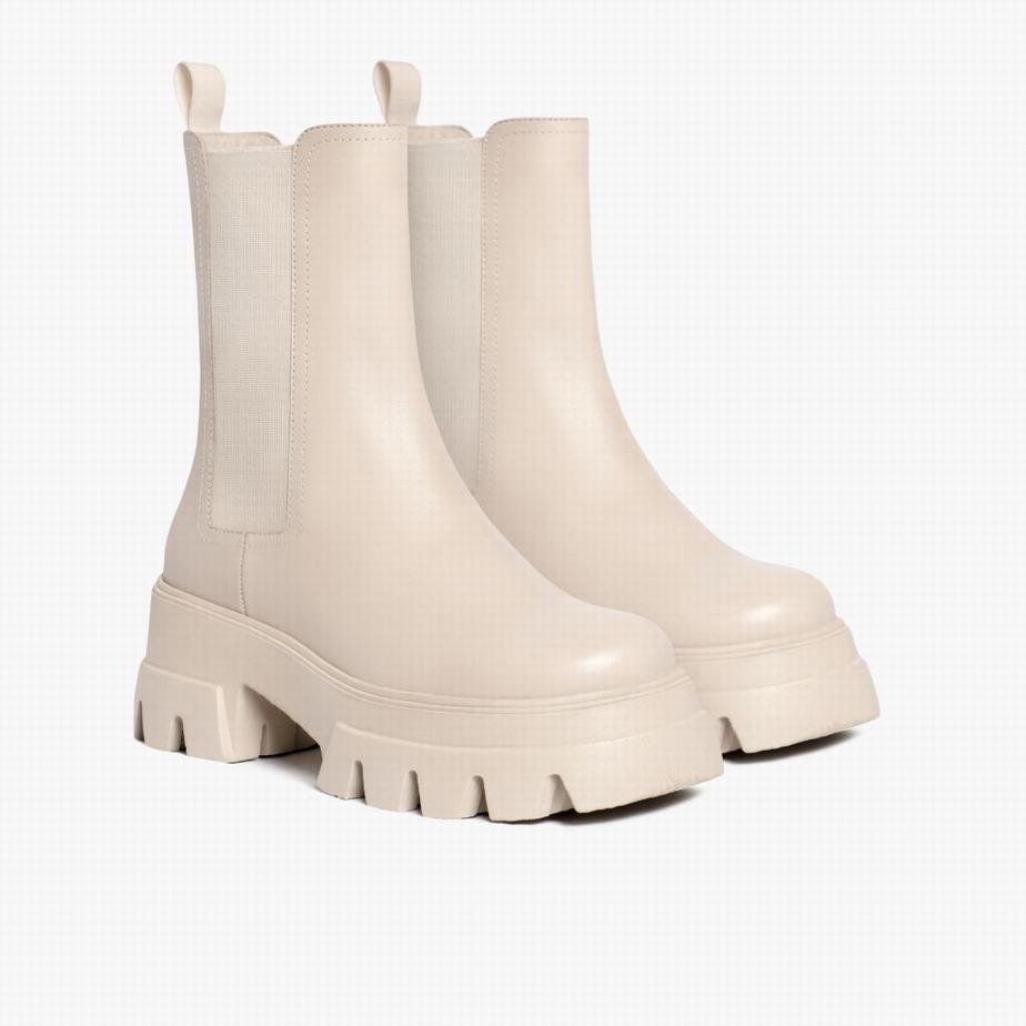 Buty Chelsea Thursday Boots Reign Damskie Kremowe | UFW3846AV