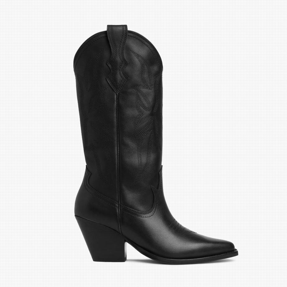 Buty Zachodnie Thursday Boots Rodeo Damskie Czarne | OCW7032TE