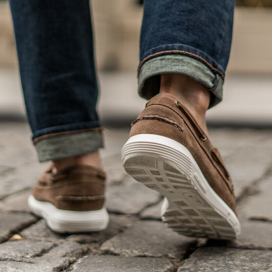 Buty Żeglarskie Thursday Boots Handsewn Runner Męskie Ciemny Brązowe | YHN2113TL