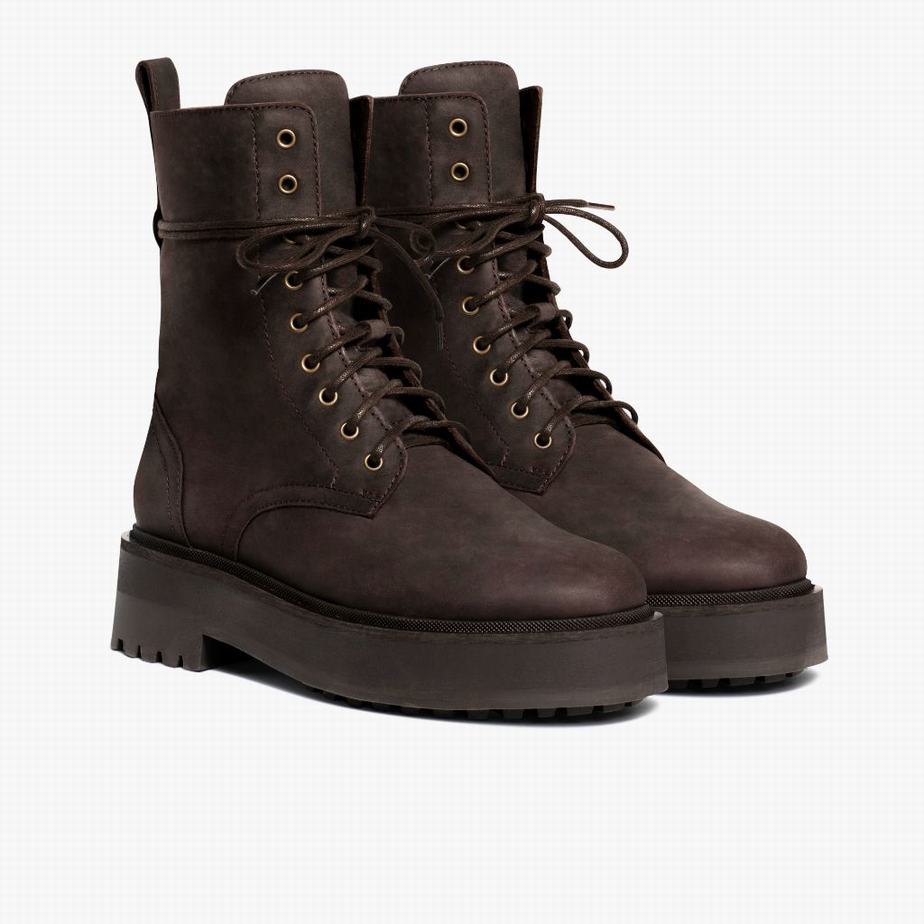 Buty na Platformie Thursday Boots Quest Damskie Ciemny Czekolada | OSP422BB