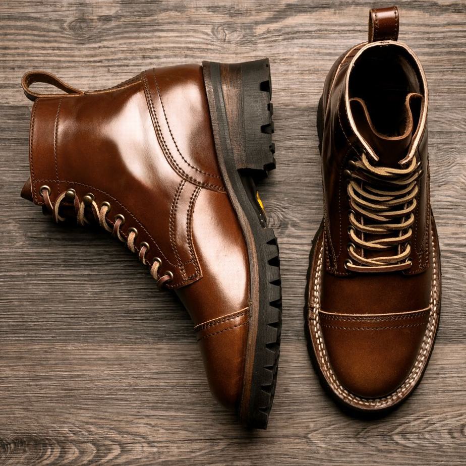 Kozaki Sznurowane Thursday Boots Challenger Męskie Kawa Ciemny Brązowe | OHQ865CP