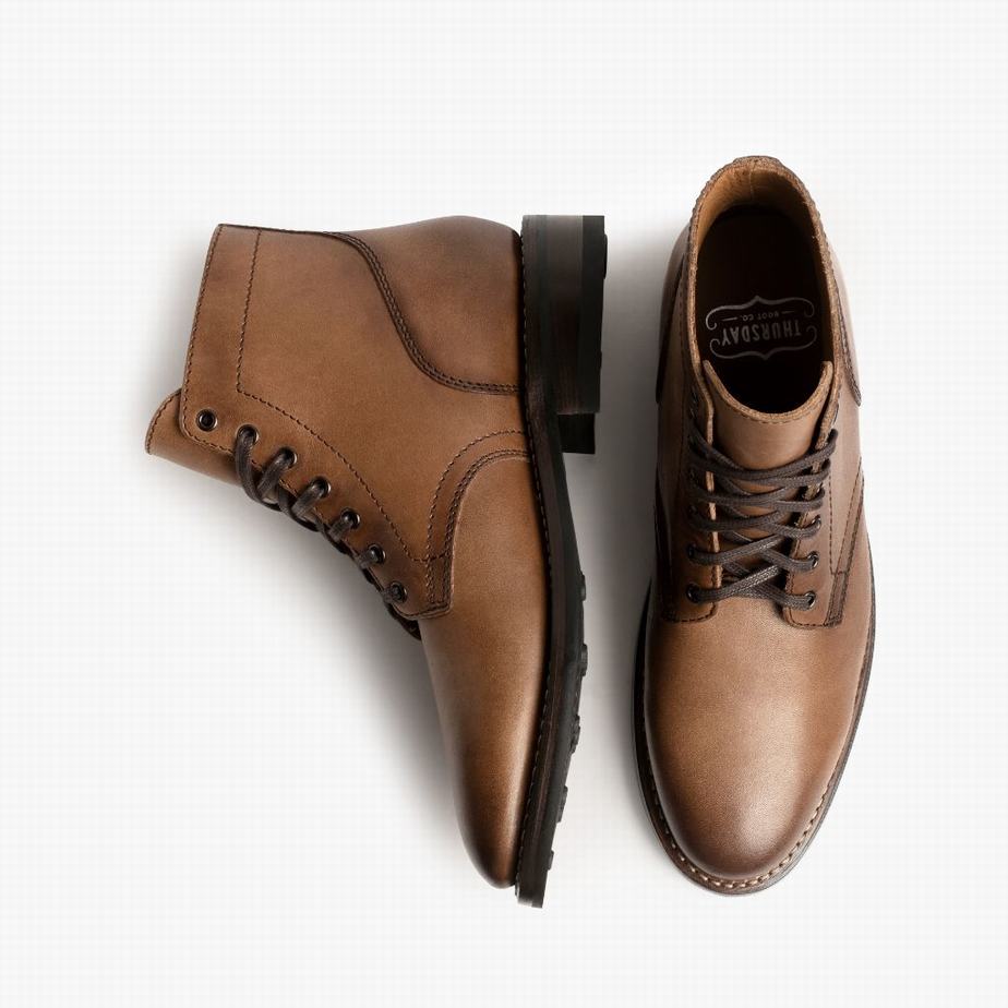 Kozaki Sznurowane Thursday Boots President Męskie Brązowe | UTE8066QV