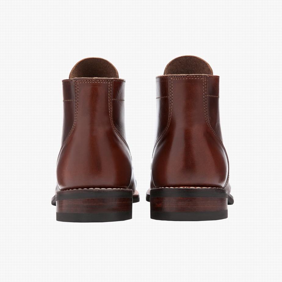 Kozaki Sznurowane Thursday Boots Vanguard Męskie Czerwone Brązowe | REV678CJ