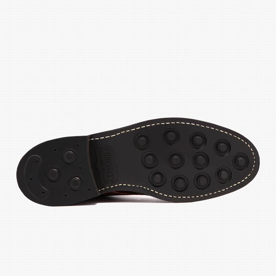 Kozaki Sznurowane Thursday Boots Vanguard Męskie Czerwone Brązowe | REV678CJ
