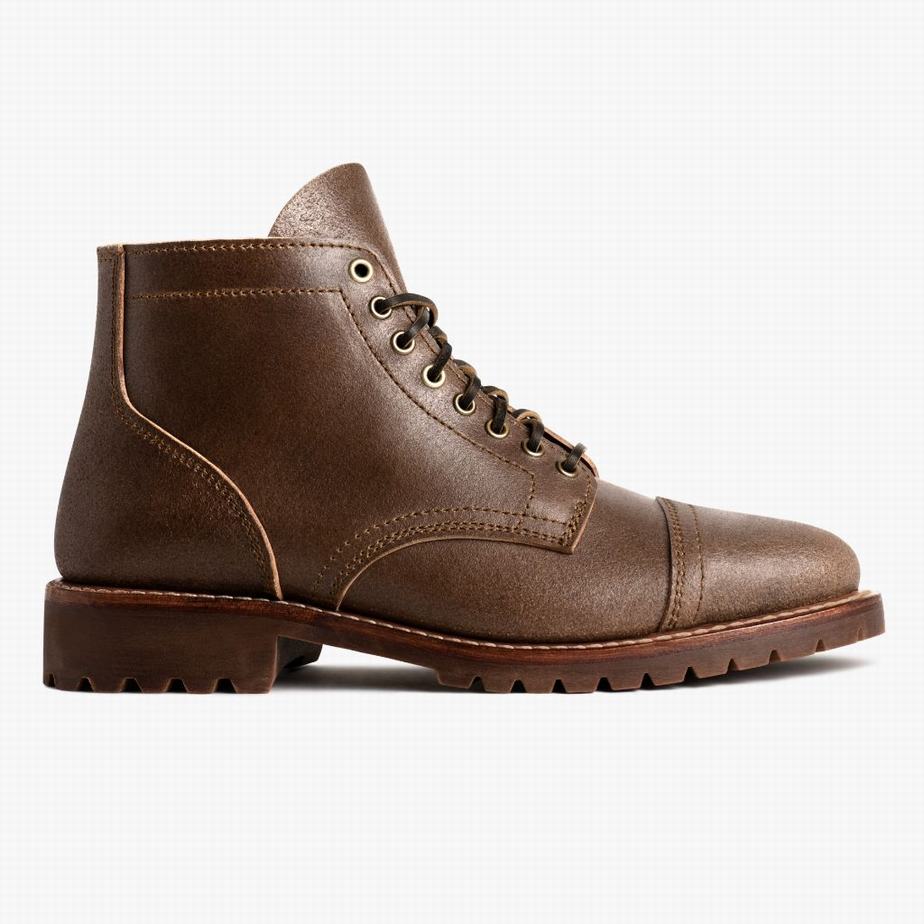 Kozaki Sznurowane Thursday Boots Vanguard Męskie Beżowe | XLH475QT
