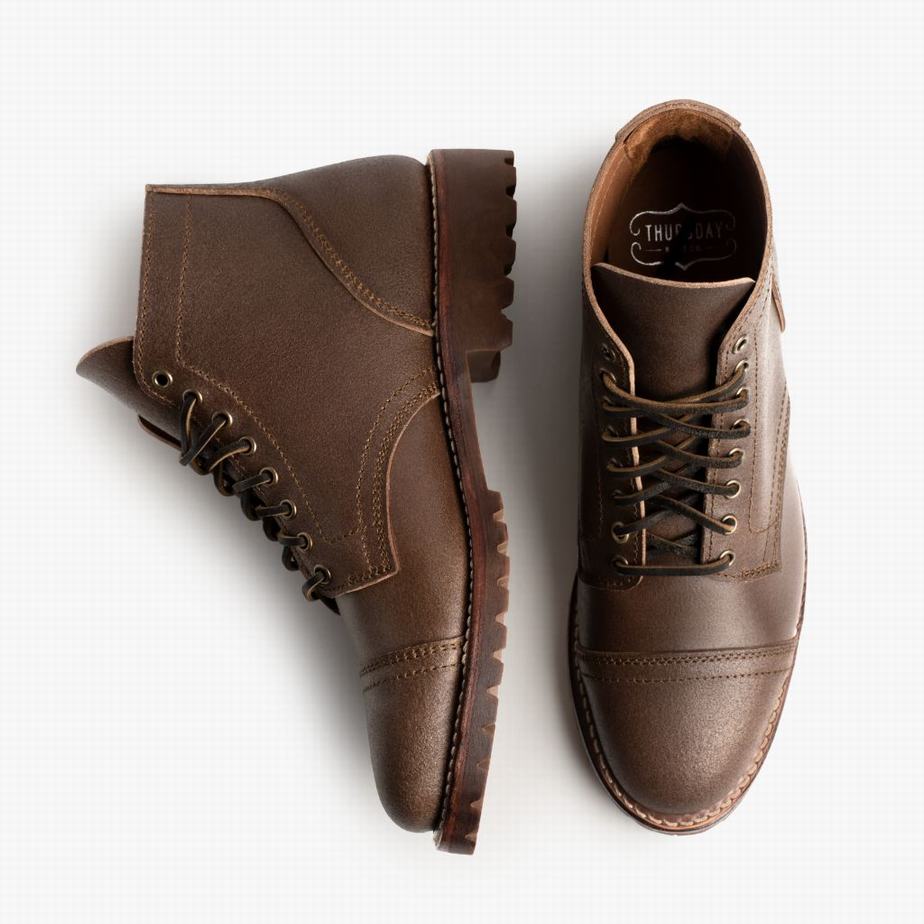 Kozaki Sznurowane Thursday Boots Vanguard Męskie Beżowe | XLH475QT