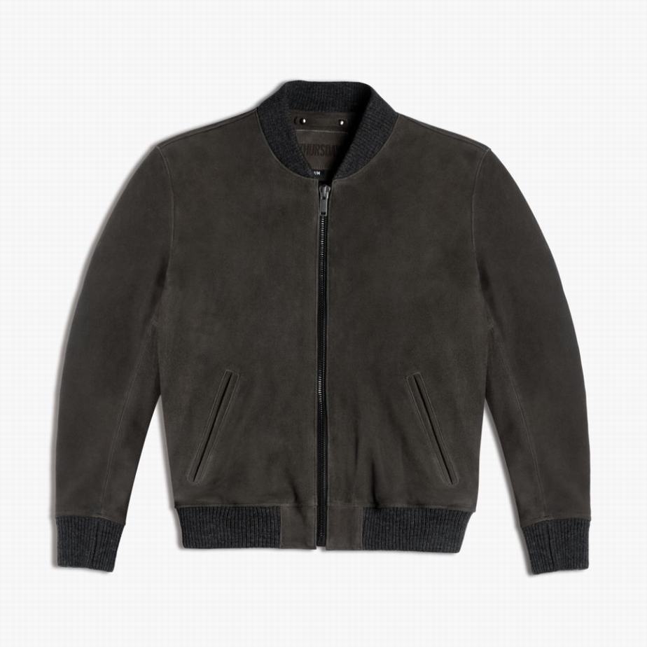 Kurtki Thursday Boots Bomber Męskie Ciemny Szare | VDS9794KI