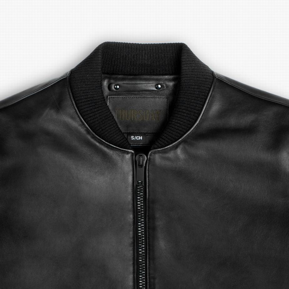 Kurtki Thursday Boots Bomber Męskie Czarne | FCI2964MY
