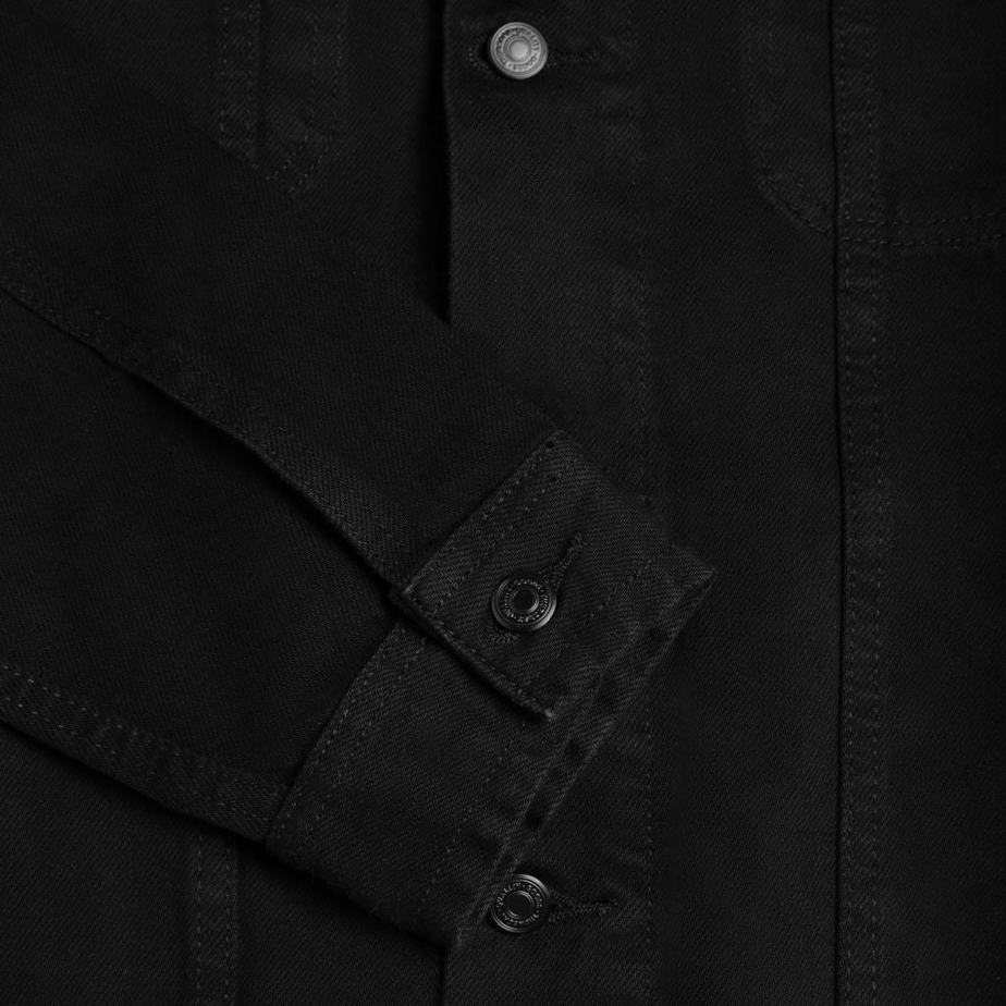 Kurtki Thursday Boots Denim Trucker Męskie Czarne | ZYF5417IL