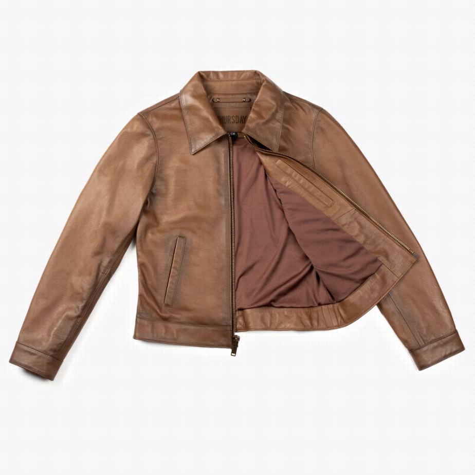 Kurtki Thursday Boots Edition Damskie Walnut | NBR9365BX