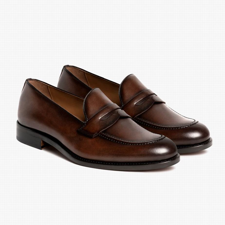 Loafersy Thursday Boots Lincoln Męskie Kawa | WWV8261HG